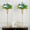 1PC Metal Flower Stand For Party Wedding Centerpieces Vase Dining Table Decoration Trumpet Road Lead Event Anniversary Ceremony