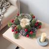 Simulated Christmas Candlestick Wreath Decorative Candle Ring Wreath  Restaurant