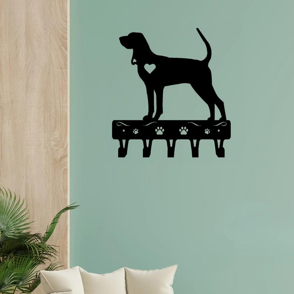 1pc Key Rack & Dog Leash Hanger Wall Metal Pendant Wall Art Home Decor for Kitchen Bathroom Key Holder Decorative Iron Craft