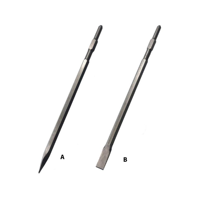 600 мм Зубило Плоское зубило и Остроконечное зубило Профессиональное зубило для Электродрелей для Разрушения Стен и Зданий