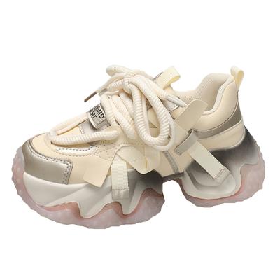 Модные осенние кроссовки на высокой платформе для женщин, дышащие, теннисные женские, вулканизированные, весенние, массивные, спортивные, папины, женские кроссовки