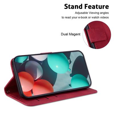 Для Realme 11 4G (159,9x73,3x7,95 мм) Кожаный чехол-кошелек с узором в виде 7-угольника