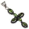 Pendant Peridot Gemstone Gift For Her Silver Jewelry 2.25"