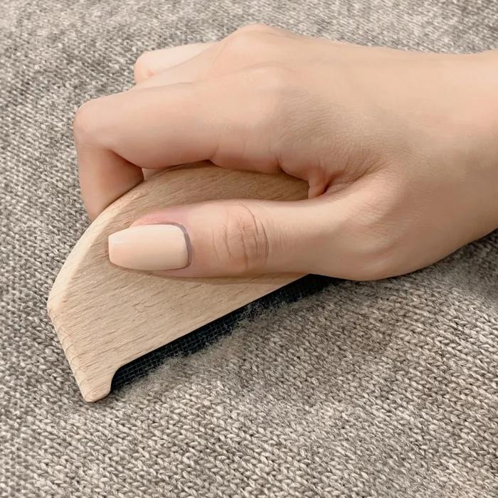 Wood sweater care brush