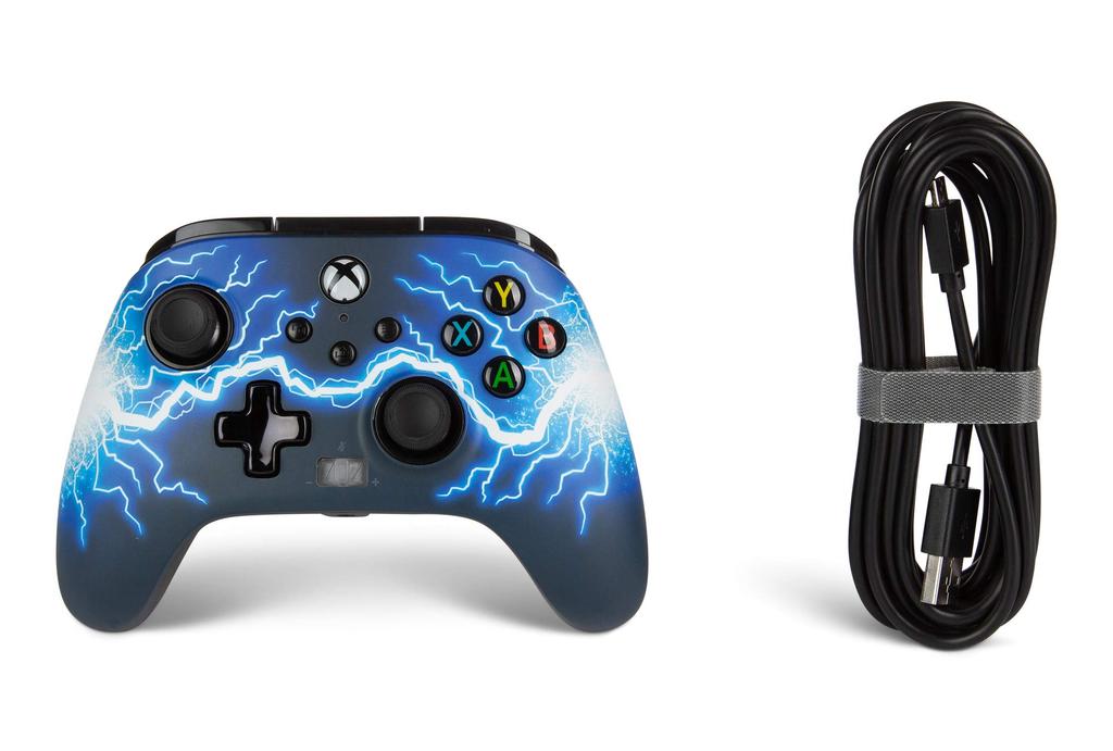 Год PowerA Enhanced Wired Controller Arc Lightning Функция двойной вибрации Кнопка «Назад» для Xbox Series Xbox PC Windows [2 Гарантия] XS One, 10/11