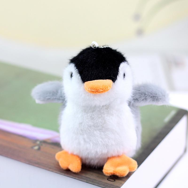 Charming Pink Gray Black Plush Penguin Doll Ultra Soft Stuffed Animal Keychain Gift For Kids And Collectors
