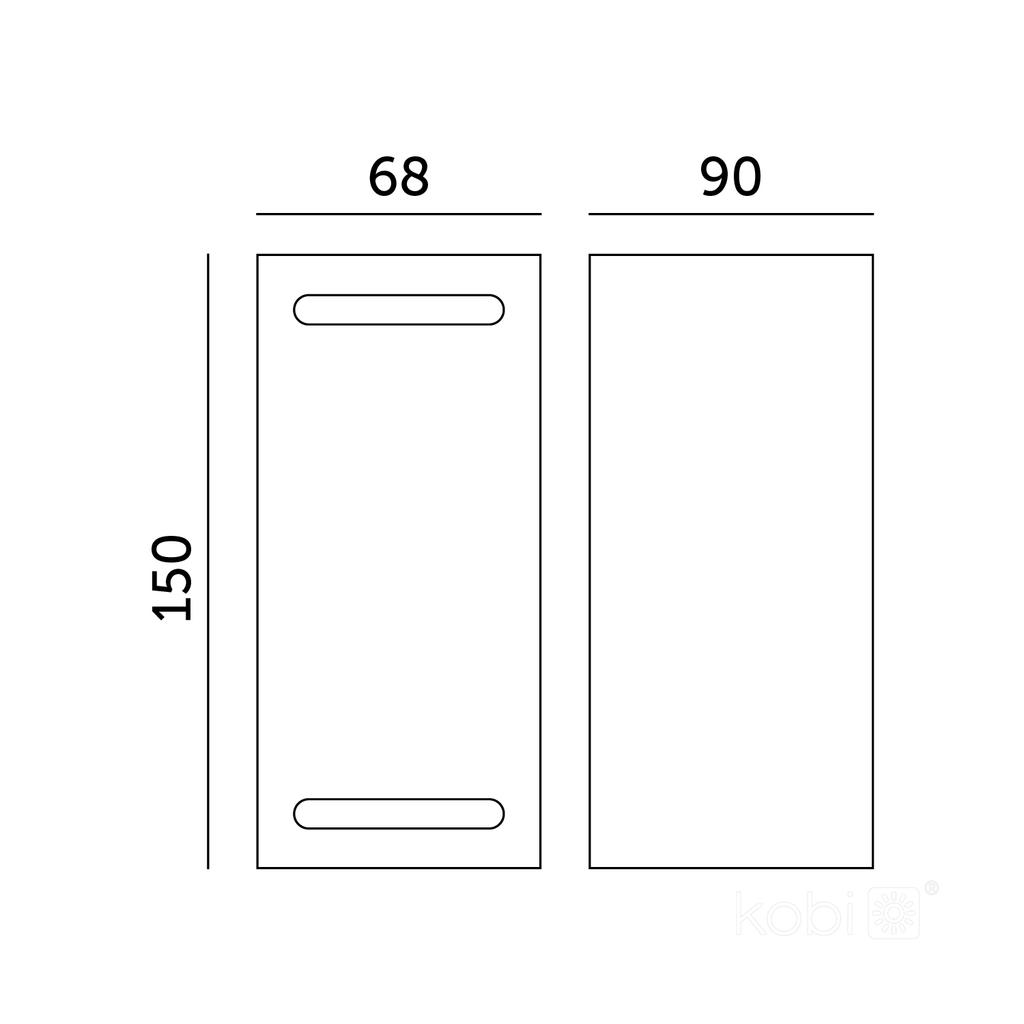 Garden wall lamp 2xGU10 IP54 black