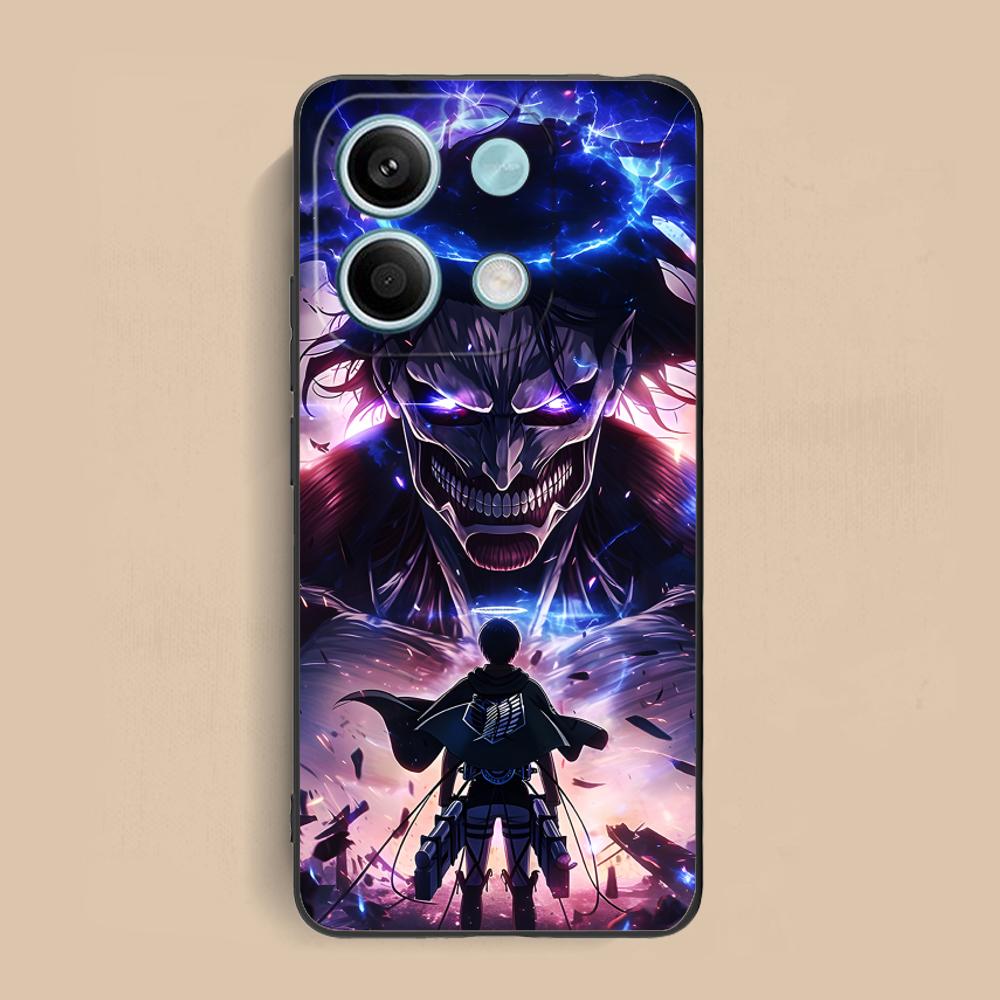 Матовый чехол из ТПУ для мобильного телефона AOT Eren Yeager для Xiaomi Redmi 15 14 13 12 A5 3 2 1 C Plus 4G 5G Цветная печать