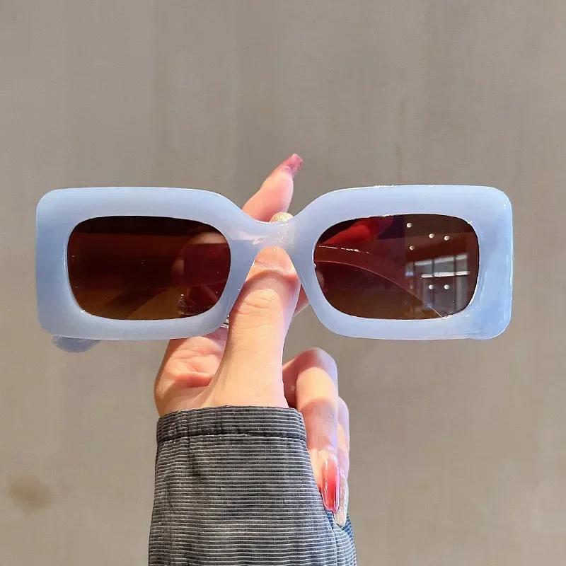 Colorful Hip-hop Sunglasses for Women Retro Square Small Frame UV400 Driving Shades Outdoor Fashion Glasses