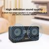 Vintage Bluetooth Speaker Wooden FM Radio Clock Alarm with Subwoofer, Retro Home Stereo Bass