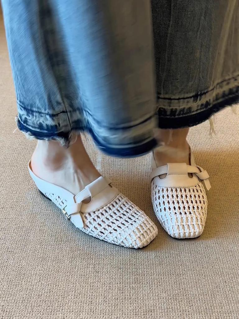 Этим летом увеличена внутренняя высота хороших товаров, сандалии с плетеным ажурным верхом во французском стиле, женские универсальные и удобные с ремешком через подъем.