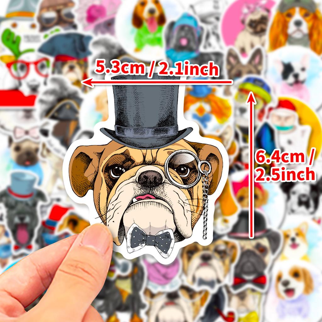 New 50 Pictures of Various Cute Puppies Mixed and Matched Graffiti Stickers Decorative Stickers