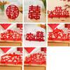 Fabric Wedding Ornament Room Decor Xi Word Chinese Wedding Decoration Sticker Wall Stickers