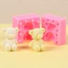 3D Форма для силиконовой фигурки медведя DIY Животное Свеча Мыло ручной работы Ароматерапия Украшение Восковая глина Подарок Форма для смолы Декор для торта Фондант