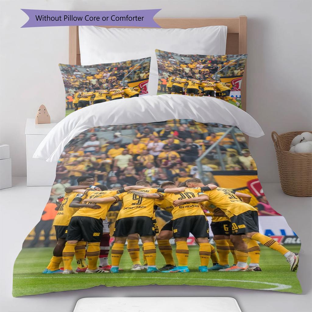 SG Dynamo Dresden Pattern Bedding Home Decoration Birthday Gift ( 1 duvet cover + 2 pillowcase, without core),fan merchandise.