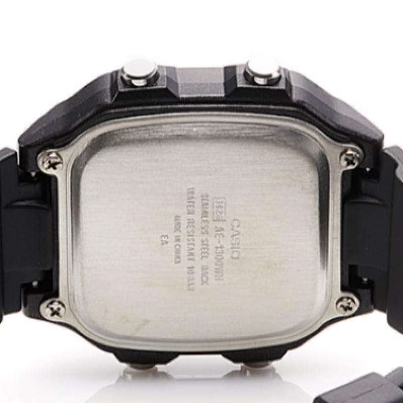 Casio Ae 1300wh 1a2vdf  Ae 1300wh 1a2  Цифровые квадратные спортивные часы Soldier для мужчин с полиуретановым ремешком