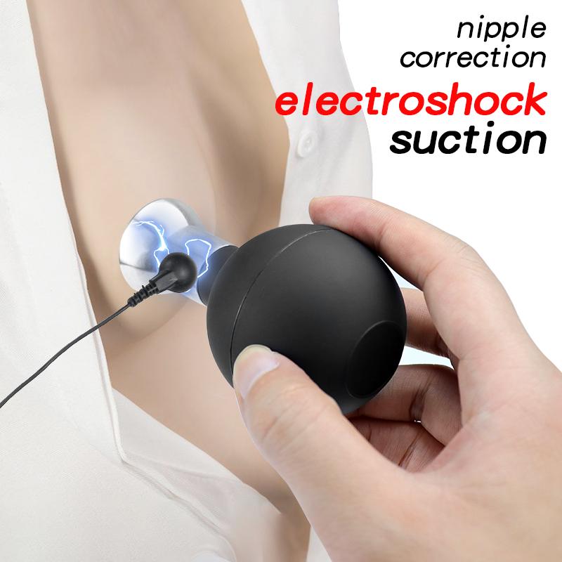 Electric Shocker Nipple Sucker/Clamps Electrostimulator Nipples Pussy E stim Breast Clit Masturbator SM Sex Toys For Men/Women