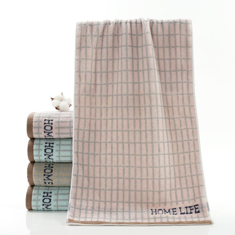 Полосатое хлопковое полотенце с монограммой, узор пони, мультяшное впитывающее цветное тканое полотенце для ванной комнаты