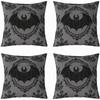Домашний Декор Готический Узор Летучей Мыши Декоративные Наволочки с Узором Наволочка для Подушки Подходит для Дивана Спальни Автомобиля Наволочка для Подушки