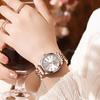 Женские часы, водостойкий светящийся ремешок из нержавеющей стали, круглый календарь со стразами, платье, наручные часы, модные ювелирные изделия, подарок