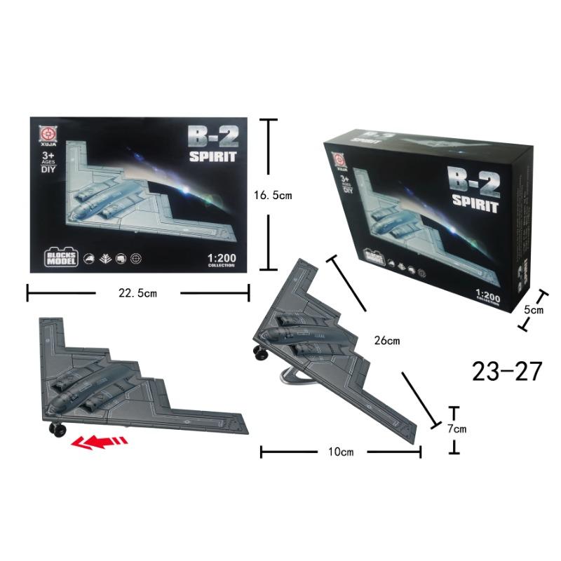 Игрушечные самолеты ВВС США B-2 Модель 1:Масштаб 200 Модель самолета-бомбардировщика-призрака из АБС-пластика и литого металла, конструктор, игрушка для коллекции, подарок