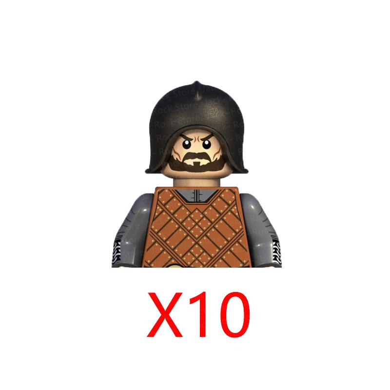 Военные Строительные Блоки Фигурки Солдат Подарки Игрушки Серия Кино Фантастика Средневековый Рыцарь Легион Оружие Щит Флаг MOC