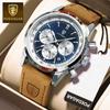 Новые роскошные мужские часы высшего бренда с коробочным календарем, водонепроницаемые мужские кварцевые часы