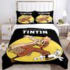 Tintin'S Dynamic Adventures Print 3Pcs Bedding Setduvet Cover With 2 Bedropillowcase Home Birthday Gift