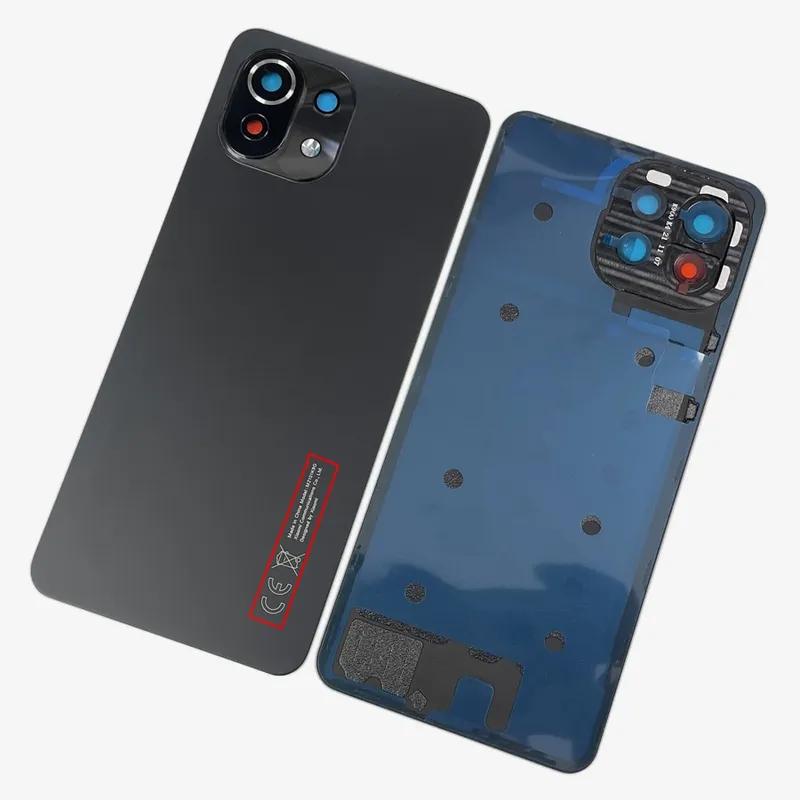 Задняя крышка для Xiaomi Mi 11 Lite Стеклянная крышка аккумулятора Корпус Чехлы Mi11 Youth NE 5G С заменой модуля камеры