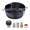15M Pressure Washer Drain Hose Cleaning Kit with Jet Nozzle and Rotating