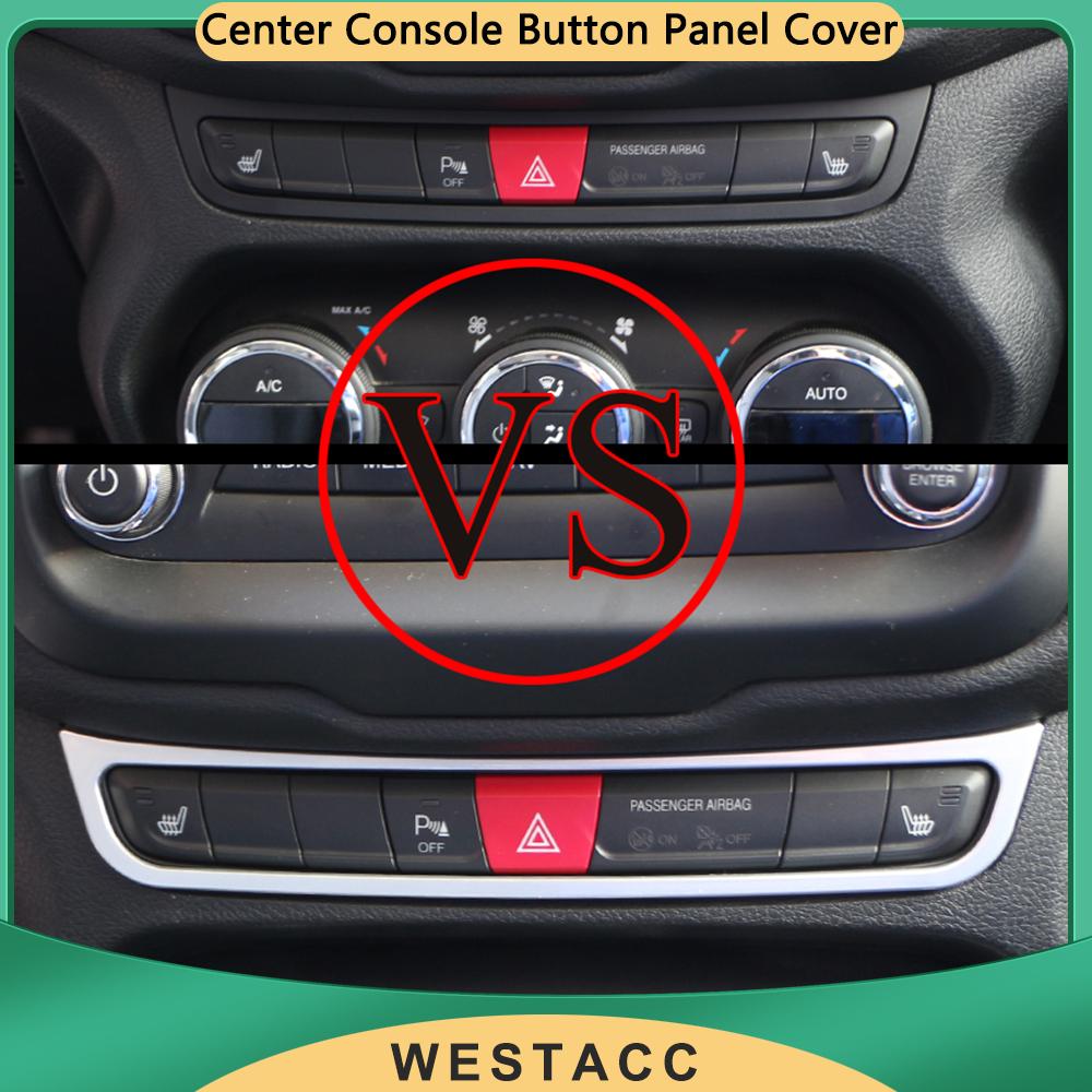 Центральная консоль автомобиля, предупреждающая кнопка аварийного освещения, декоративная наклейка, накладка для Jeep Renegade 2014 - 