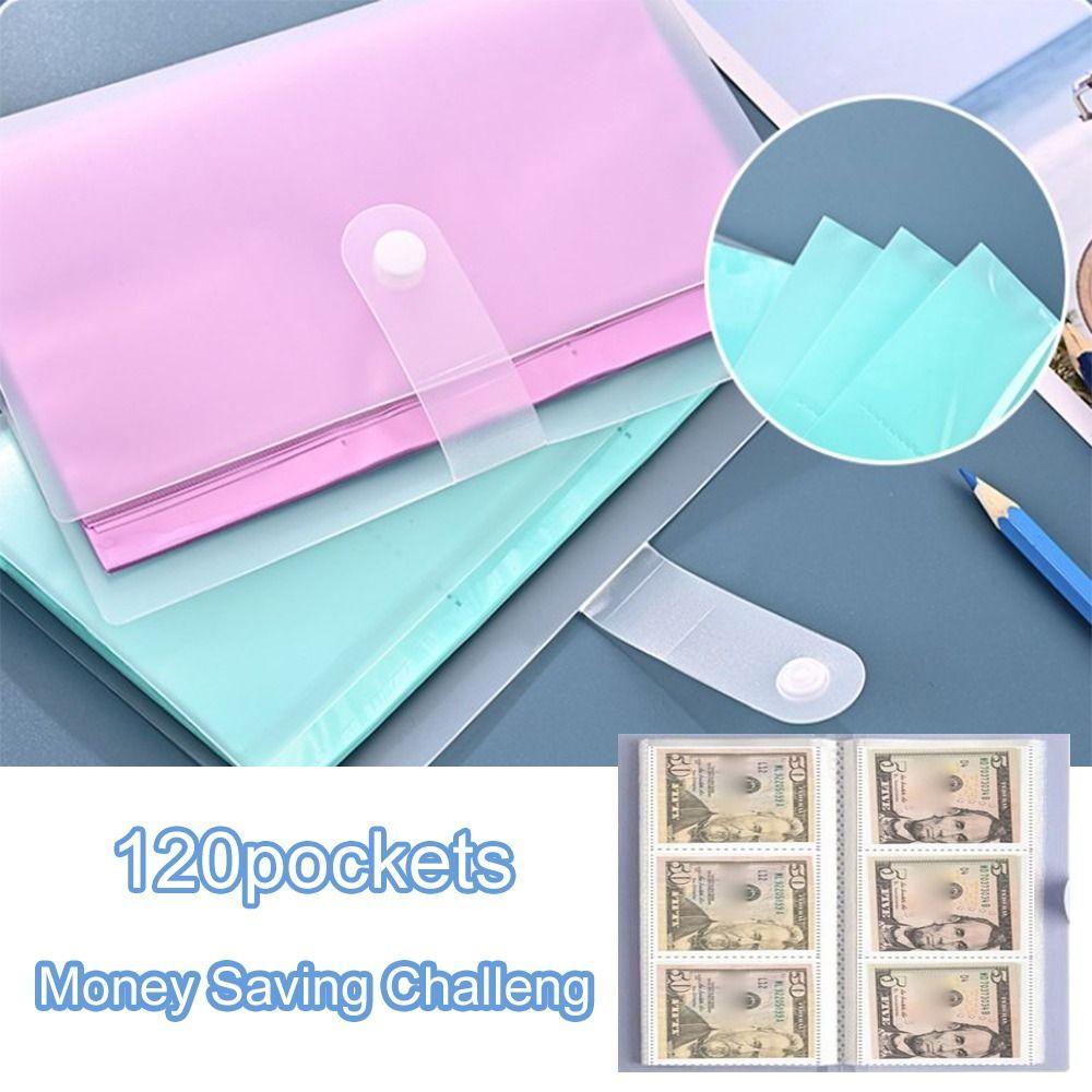 Cash Card Money Savings Challenges Fun Way 120 Pockets Binder Savings Challenges Book Adult Kids