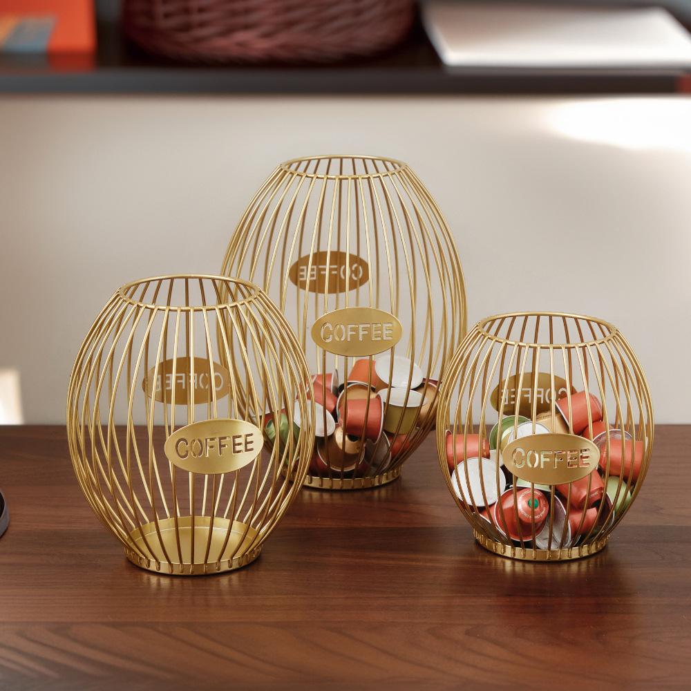 Скандинавский стиль Coffee Mate Iron Coffee Shop Counter Open Display Rack Организатор для кофейных капсул