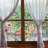 Static Window Clings Sticker Floral Raindrop Design For Home Office Decor Removable Privacy Glass Decal Easy Apply  Reusable