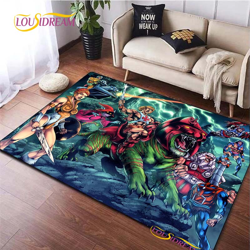 He-man masters Cartoon Carpet for Living Room Bedroom Rug Kitchen Kids Door Unslip Floor Mat Birthday gift photography props Rug