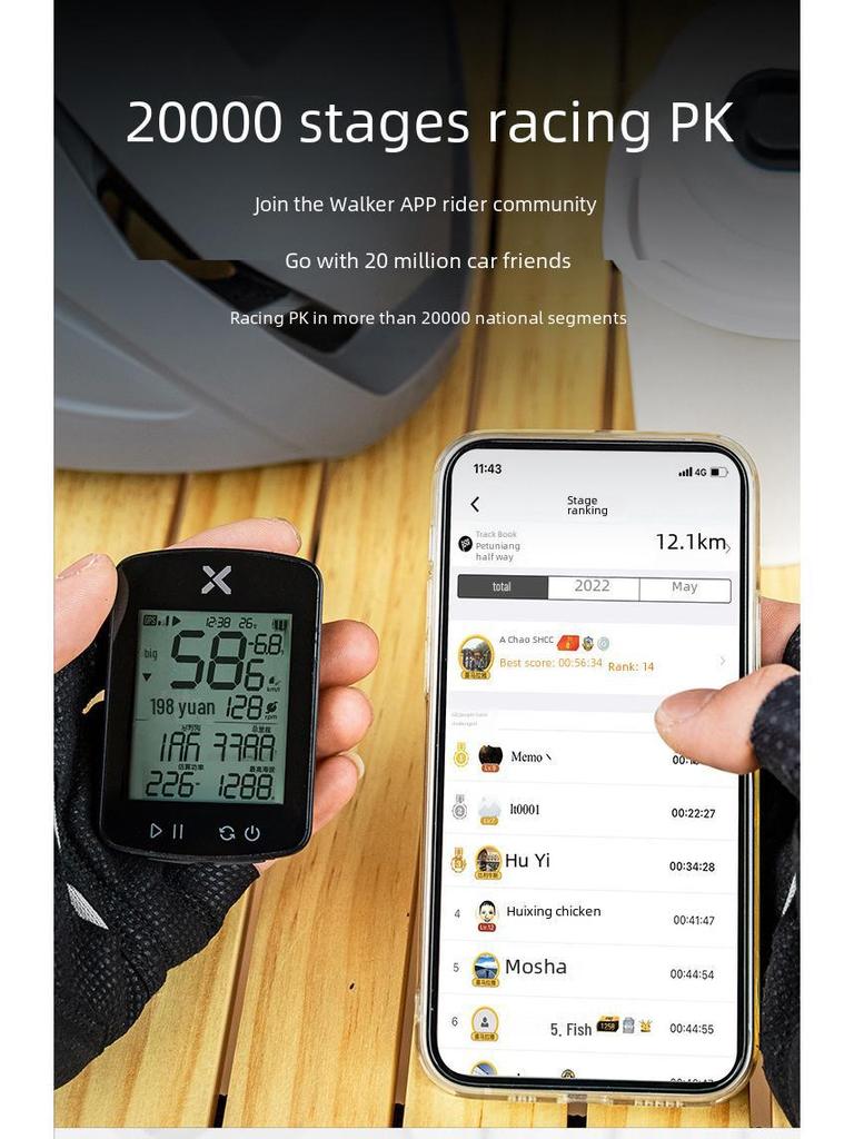 Xoss Traveler G+ 2-го поколения беспроводной GPS велосипедный спидометр/одометр