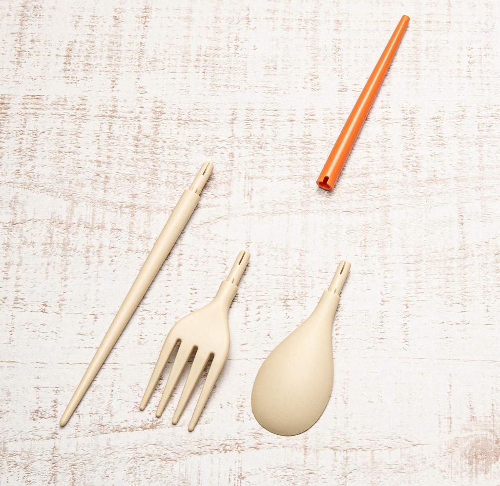 New Way Japan Chopstick Cutlery Set with Interchangeable and Perfect for Made In Drop My Cutlery Set, Chopsticks, Spoon, Fork, Lunchboxes, Portable,