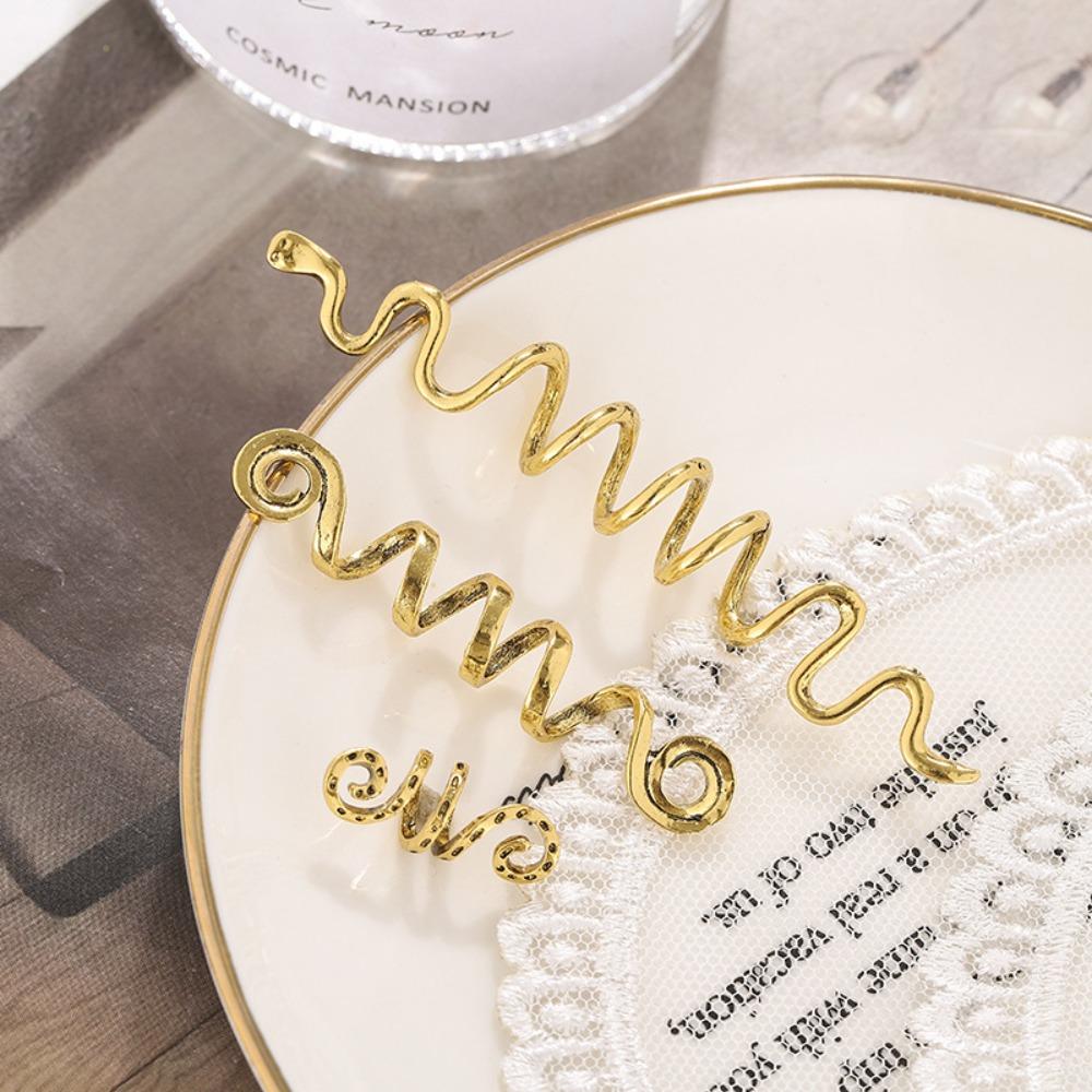 3 шт. Металлические заколки для волос, кольца для косичек, спиральные змеиные бусины для дредов, бусины викингов для женщин и девочек