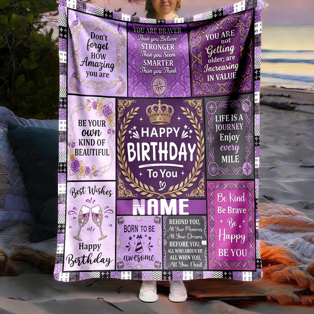 Outdoor Customize Blanket Inspirational Birthday Quotes Soft Cozy For All Seasons Perfect Gift For Friends And Familythis Luxurious Outdoor Customize