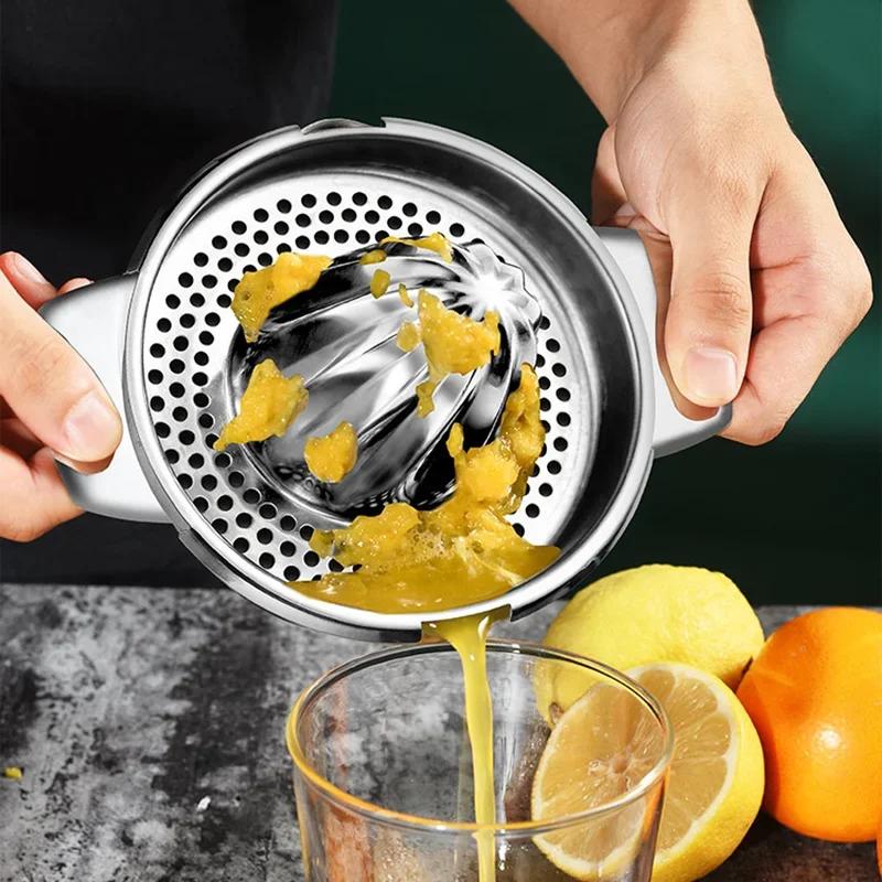 Stainless Steel Lemon Juicer Squeezer Manual Fruit Juicer Orange Juice Maker Portable Metal Citrus Juicer Kitchen Tools Gold111