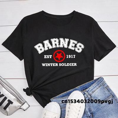 Футболки Barnes 1917, женские летние винтажные зимние футболки с короткими рукавами «Солдат Баки Барнс», женские футболки с короткими рукавами унисекс