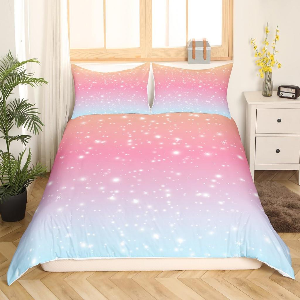 Синий омбре пододеяльник двуспальный размер океан морской синий белый градиент однотонный мягкий комплект постельного белья современный абстрактный арт одеяло покрывало