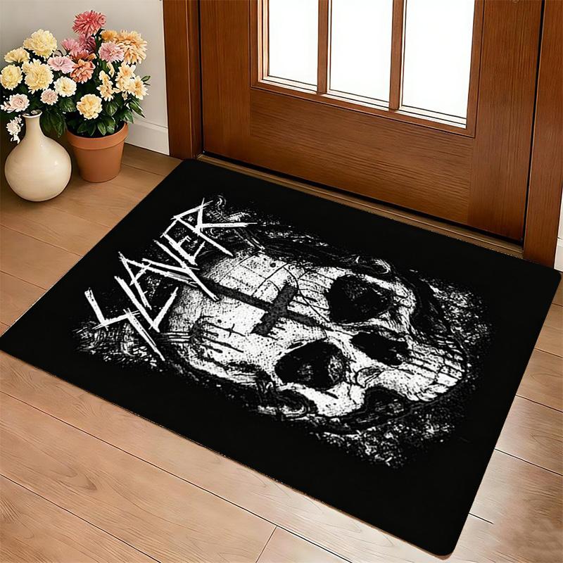 Slayer Skull Living Room Nonslip Area Rug Soft Carpet For Bedroom Game Playroom Sofa Office Home Decor Doormat Christmas Gift C9261936