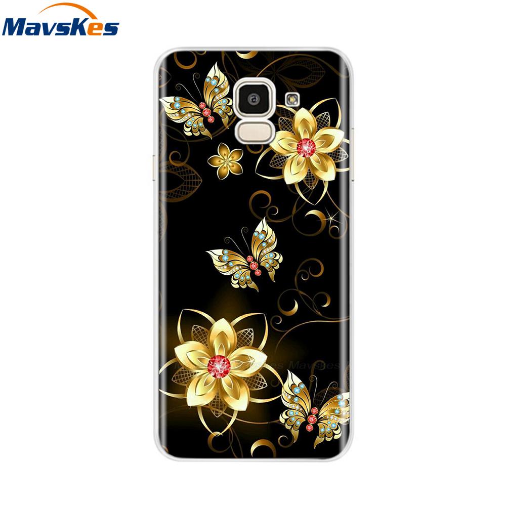 Чехол для Samsung Galaxy J6 2018 Мягкая задняя крышка из ТПУ-силикона sДля Coque Fundas Samsung J6 2018 J6 Plus 2018 Мягкие чехлы для телефона