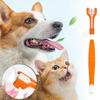 Small Dog Soft Bristle Toothbrush Pet Three-head Toothbrush Nylon Pet Oral Care Cleaning