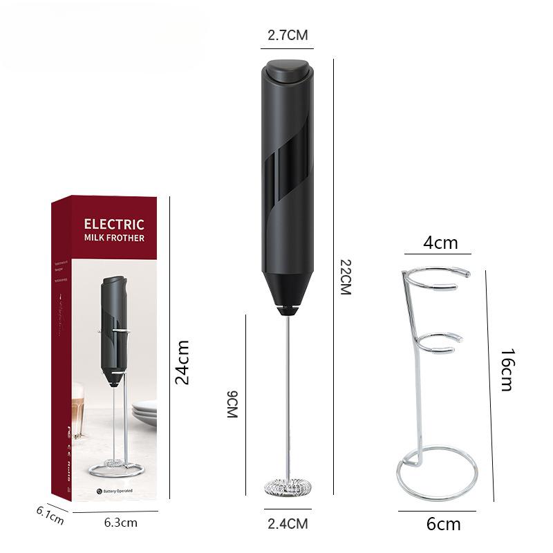 Электрический вспениватель молока, кофеварка, ручной венчик, взбиватель, пенообразователь, миксер для напитков с подставкой, кухонный инструмент для размешивания молока, кофе, яиц