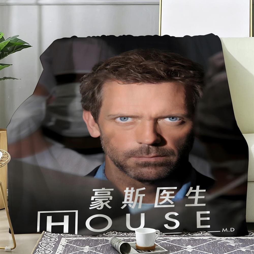 Drama H-House Throw Soft Warm Flannel Fleece Throw Blanket, Cozy Plush for Sofa Bed & All Seasons