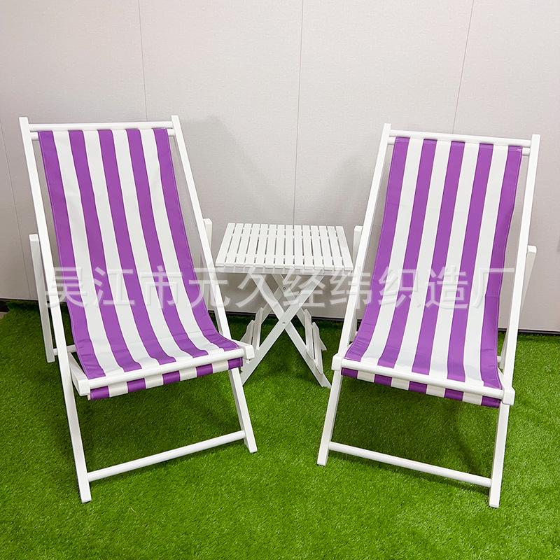 Pink Wooden Outdoor Lounge Chair for Beach, Balcony, Camping, and Garden