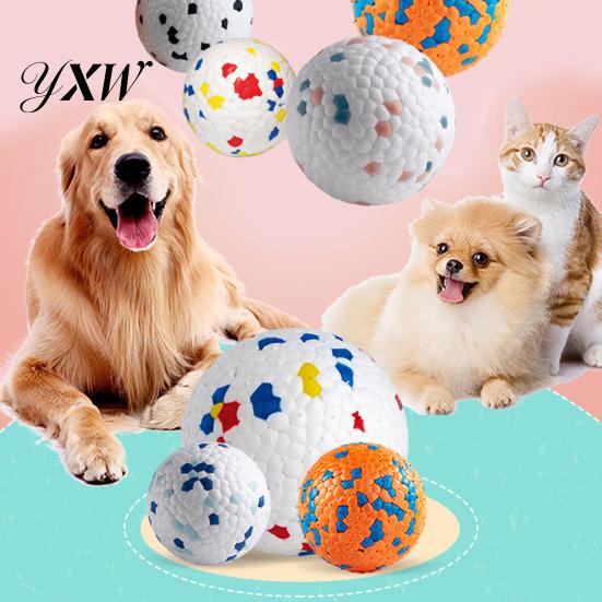Anti-obesity Dog Ball Toy High Elastic Bite Resistant Anxiety Relief with Outdoor Unique 3D Protrusions for Aggressive Chewers Interactive Pet