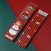 Supplies Xmas Drawing Sketch Pen Set with Eraser Wood Pencil Christmas Standard Pencil HB Pencils